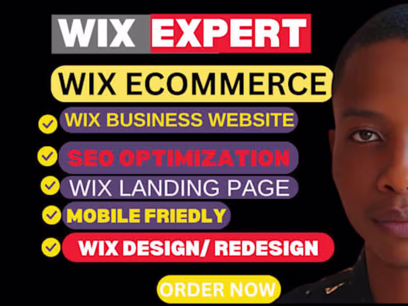 Cover image for wix website design and wix website redesign or wix ecommerce 