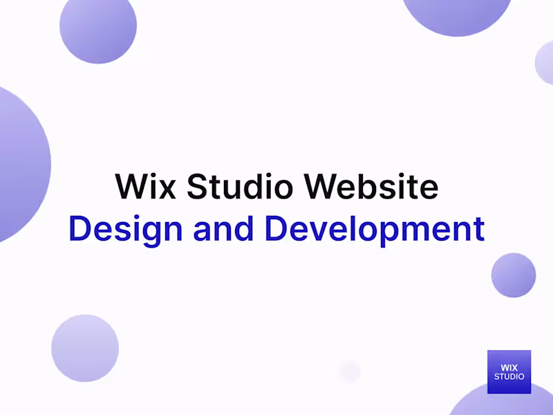 Cover image for Wix Studio Website Design