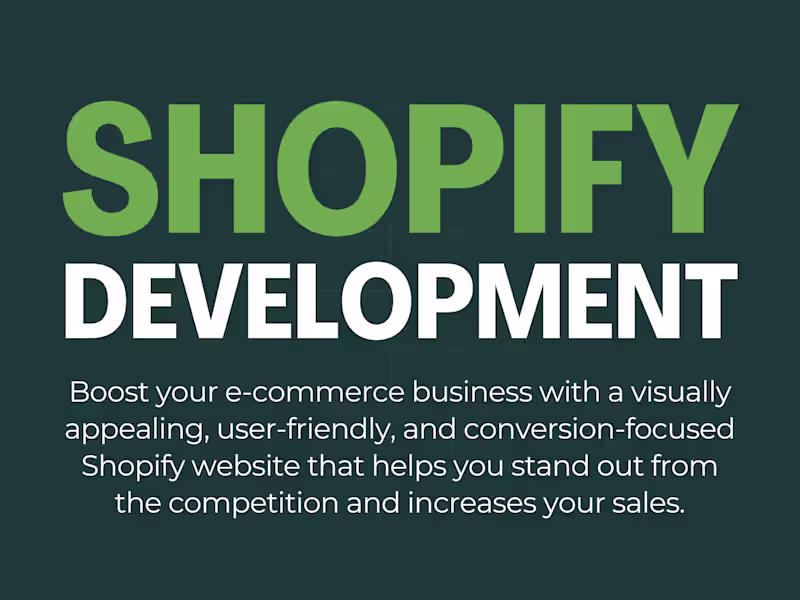 Cover image for Professional Shopify Store Setup & Customization