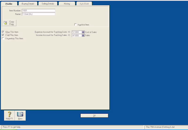 Cover image for MYOB Inventory Setup