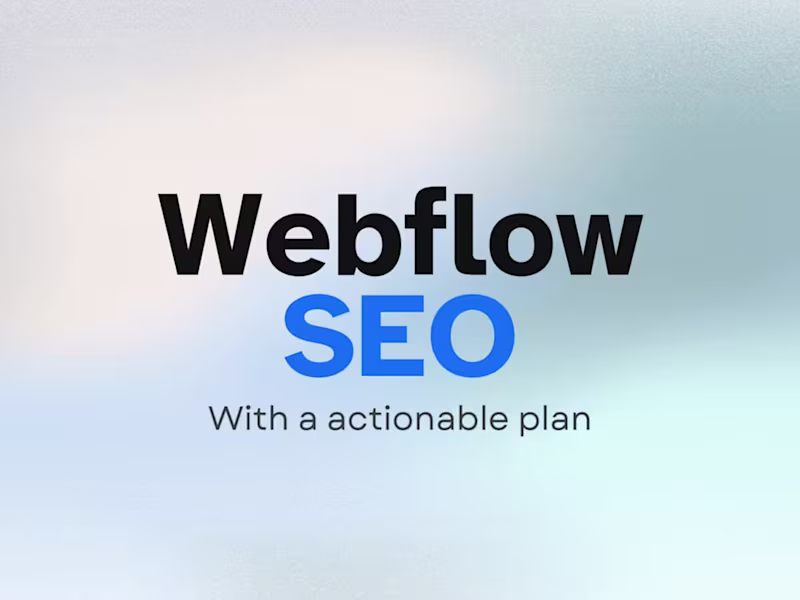Cover image for SEO for webflow websites (A to Z strategy Building)