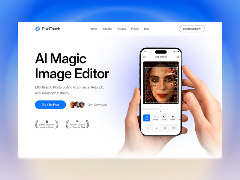Cover image for Pixeltouch Landing Page Design and Development