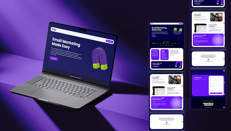 Cover image for Website and Branding Development for Retention Machine