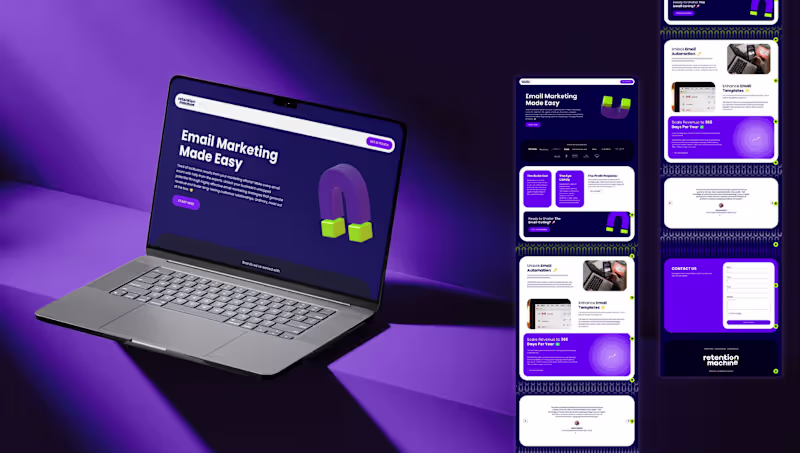Cover image for Website and Branding Development for Retention Machine