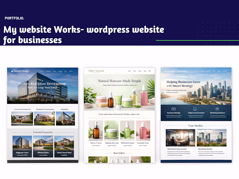 Cover image for Built mobile-responsive WordPress websites using