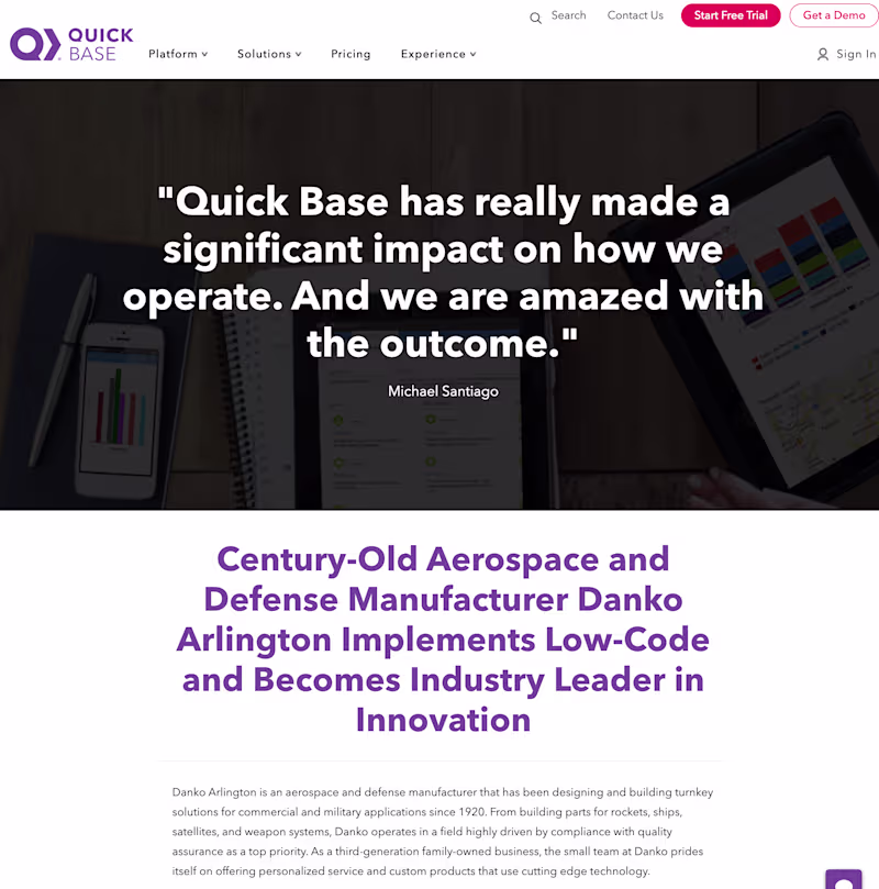 Cover image for Quickbase Case Study