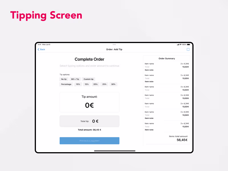 Cover image for Payment System - Tipping Feature