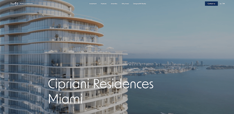 Cover image for UI/UX + Webflow - Cipriani Residences Miami