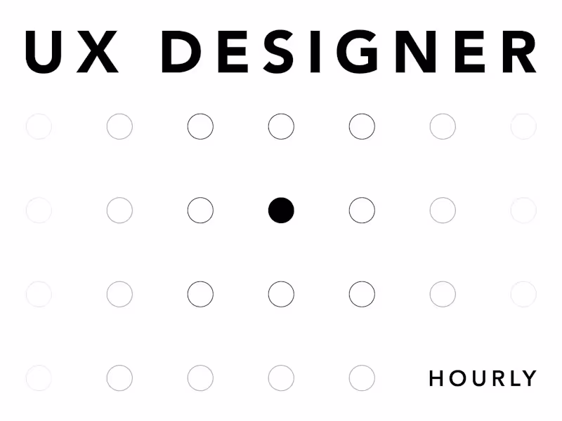 Cover image for Hourly UX Designer