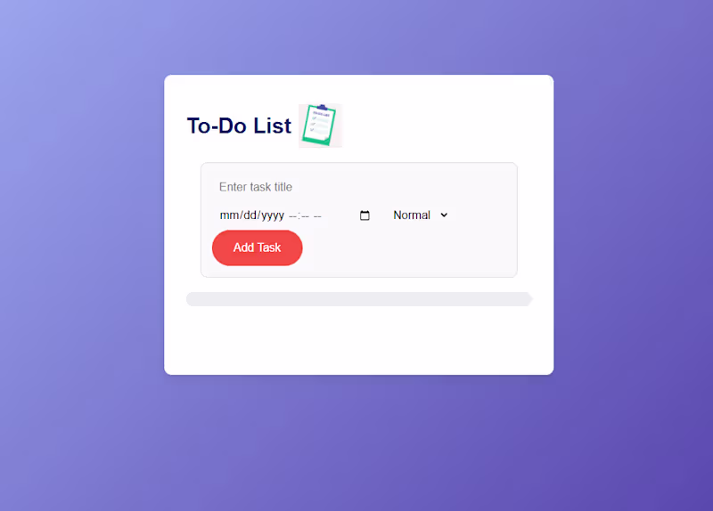 Cover image for This is my to-do list web application. It was made using HTM...