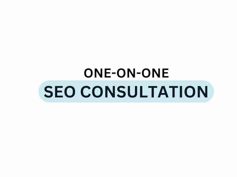Cover image for SEO Consultation