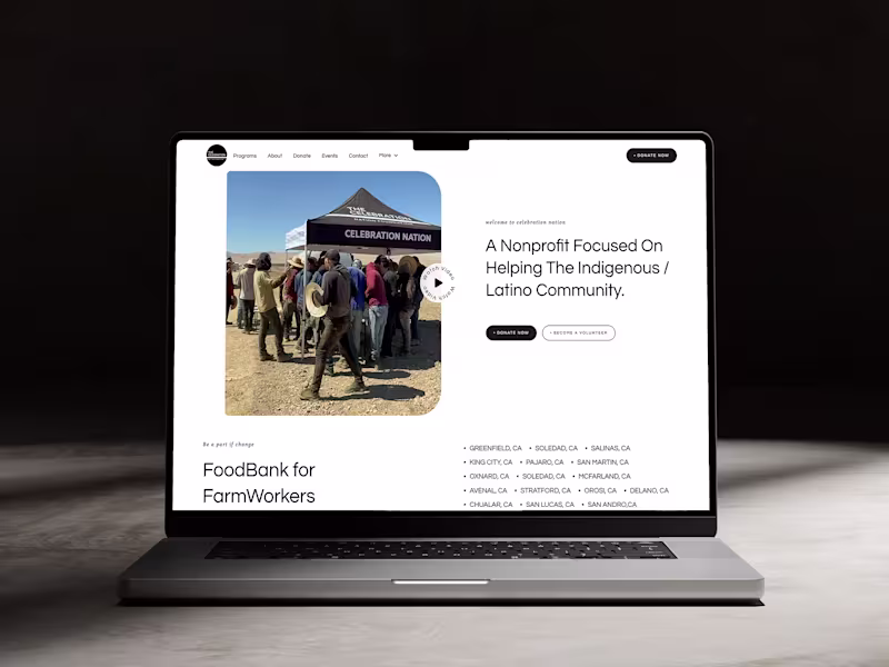 Cover image for A non-profit organisation website built in Webflow. A minima...