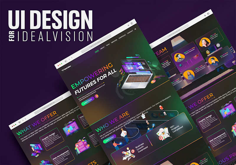 Cover image for UI Design for IdealVision on Behance