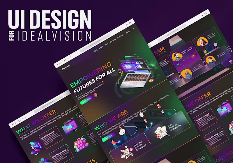 Cover image for UI Design for IdealVision on Behance