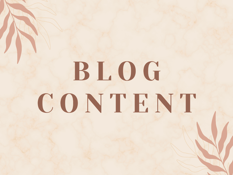 Cover image for Blog Content Samples