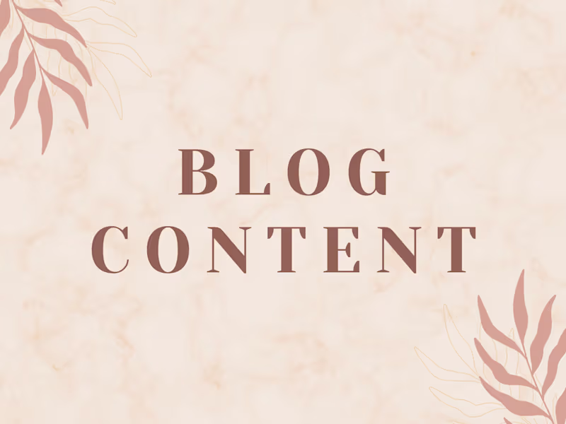 Cover image for Blog Content Samples