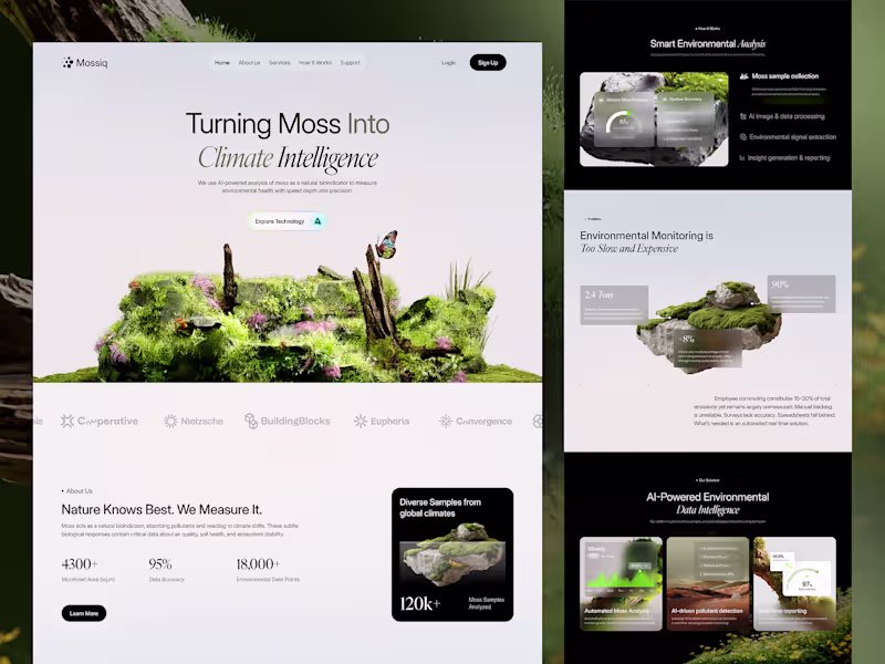 Cover image for Climate Intelligence Landing Page Design