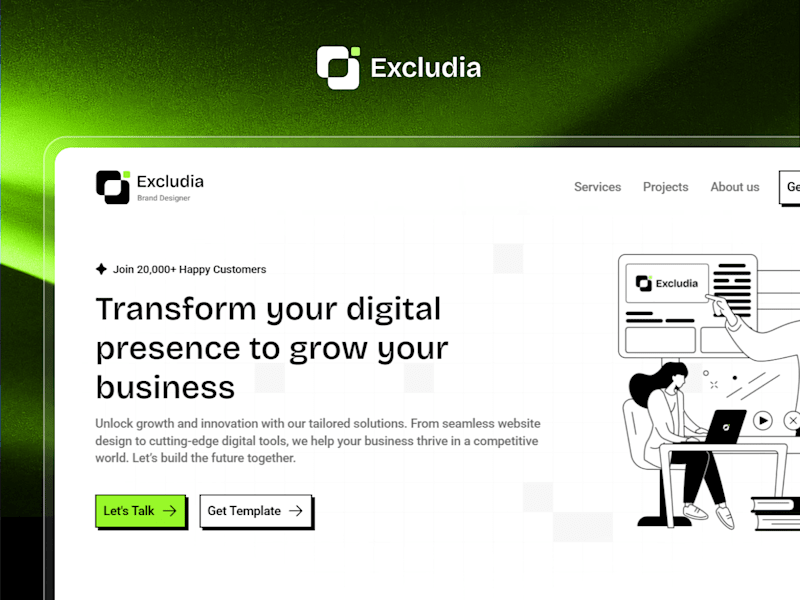 Cover image for Excludia : Digital Agency Framer Website Template
