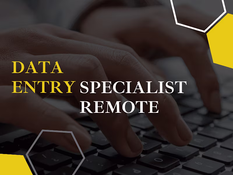 Cover image for Data Entry Specialist with 100% Accuracy
