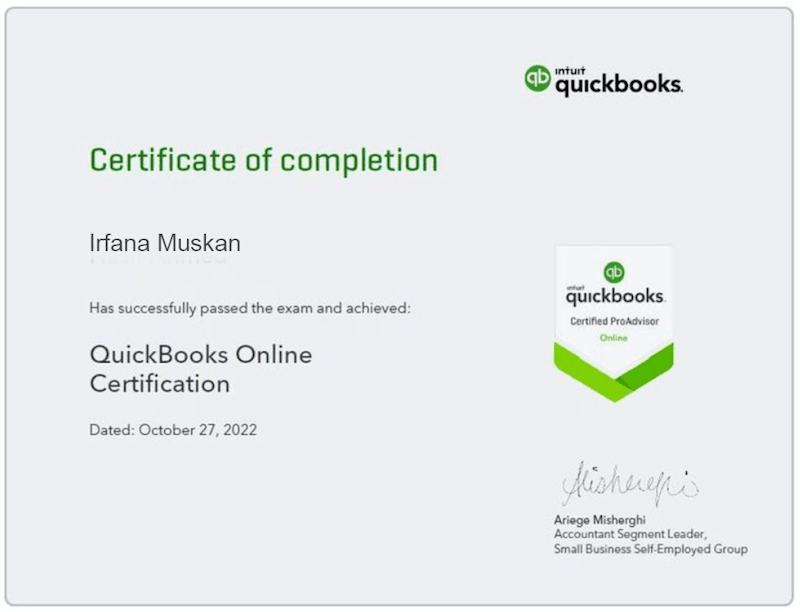Cover image for Quickbook Online Certified Proadvisor