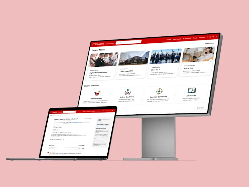 Cover image for Staples' The HUB Intranet Redesign