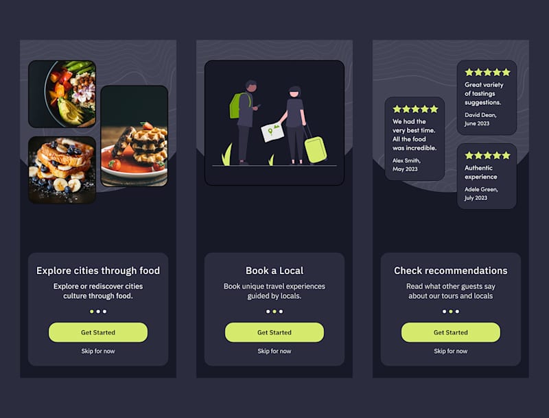 Cover image for Booking food experiences app on Behance