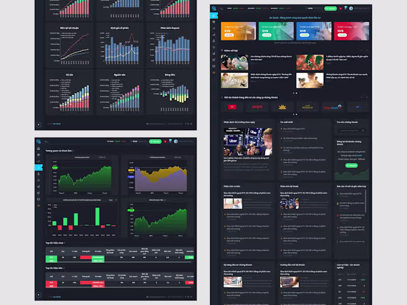 Cover image for Front-End Development: Go Stock - HTML template with charts