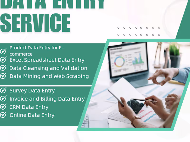 Cover image for Virtual Assistant for Data Entry, Data Analysis, and Data Scrapi