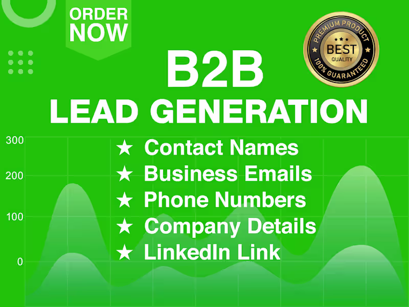 Cover image for I will Do contact list building and 100 b2b lead generation