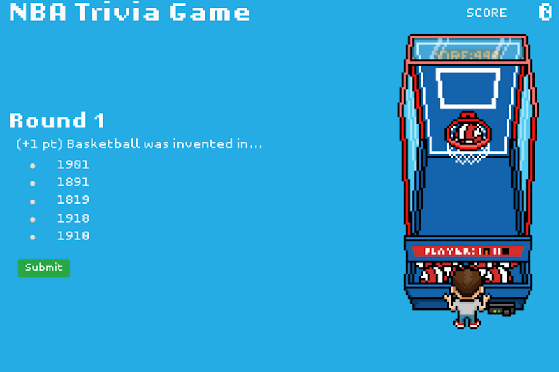 Cover image for NBA Trivia Game