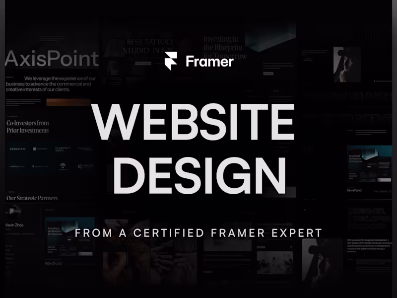 Cover image for Framer Website Design