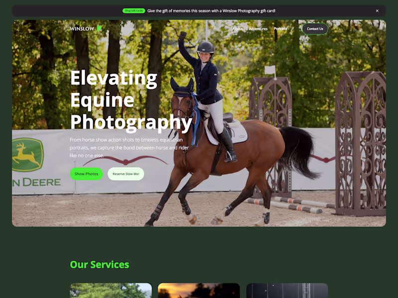 Cover image for Winslow Photography Website Redesign