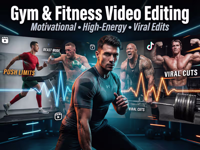 Cover image for Gym & Fitness Video Editing 