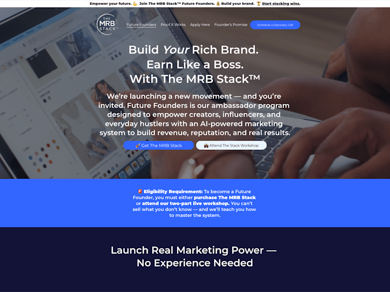 Cover image for The MRB Stack™ Future Founders Website Design