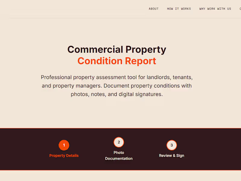 Cover image for Condition Report Web Application Development