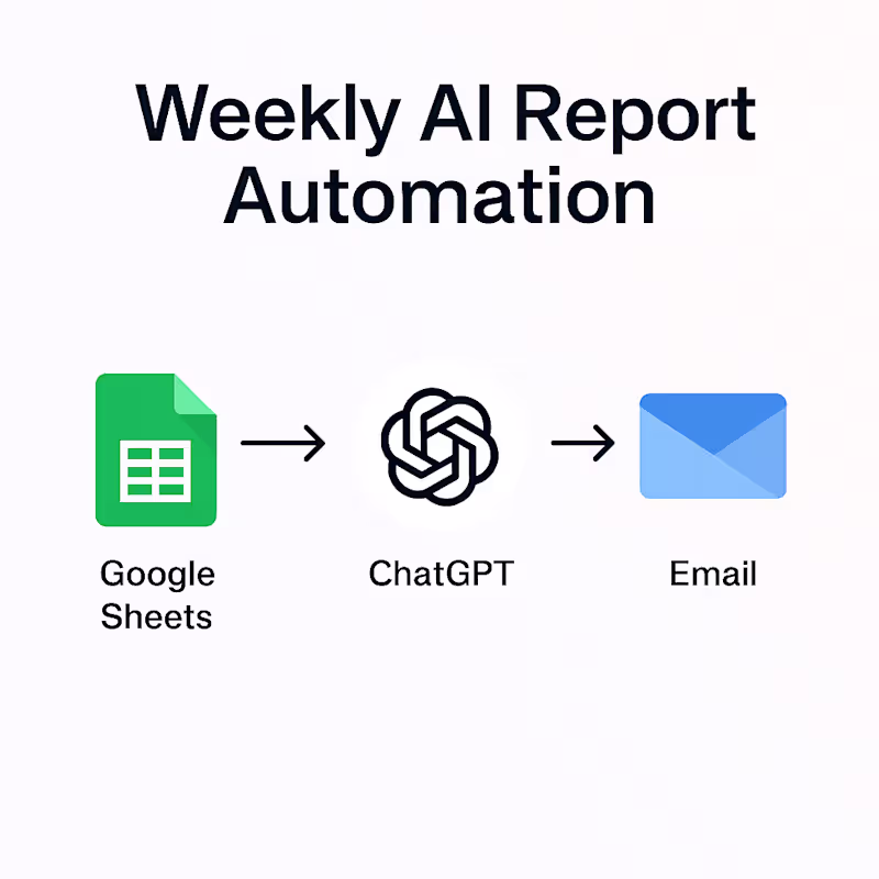 Cover image for Automated Weekly Report: Data → AI Summary → Email Delivery