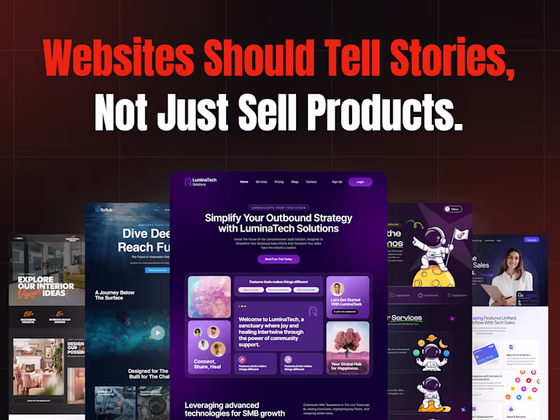 Cover image for Websites should tell stories, not just sell products.