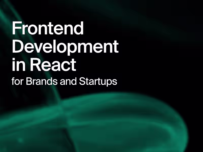 Cover image for Frontend Development in React, Next.js & TypeScript