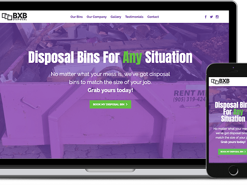 Cover image for BXB Disposal - Website Design & Development