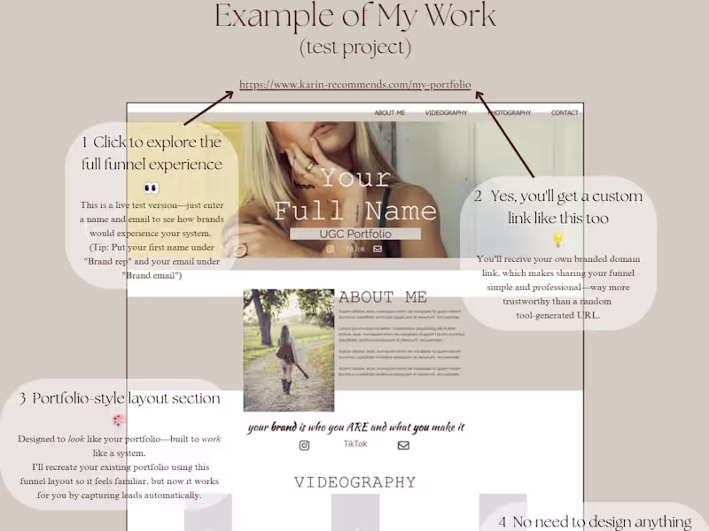 Cover image for DFY Funnel Setup to Land Brand Deals (for UGC Creators)