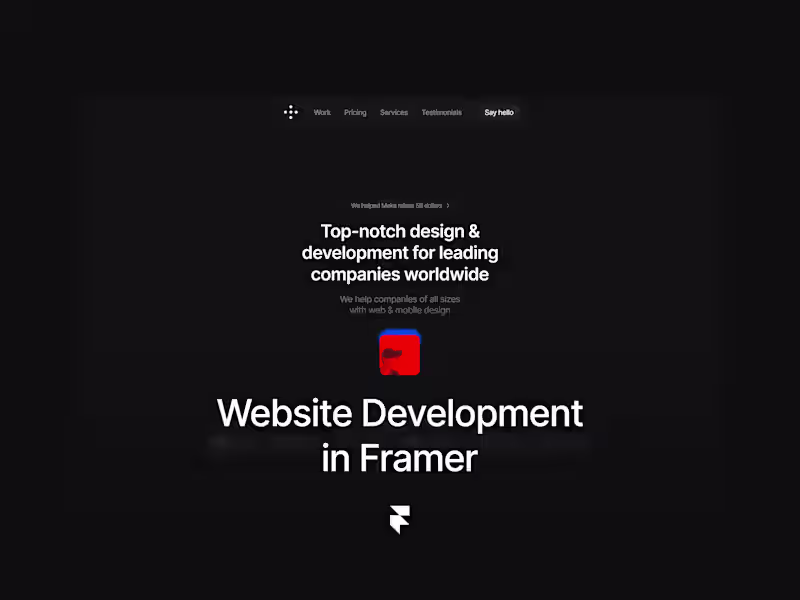 Cover image for Landing Page Design and Framer Development