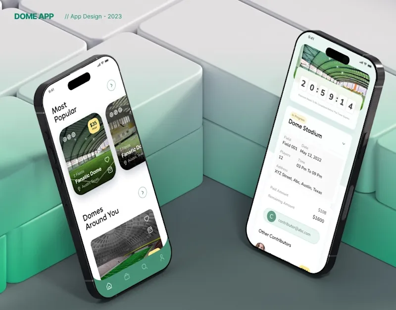 Cover image for SportsDome Booking | Mobile App UI / UX Desgin
