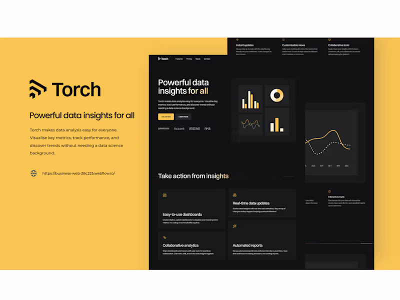 Cover image for Torch Analytics SaaS Landing Page Design
