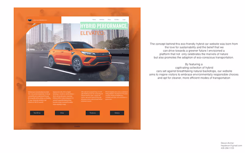 Cover image for Automotive Landing Page Web Design