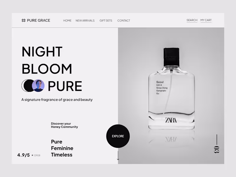 Cover image for Pure Grace Perfume. 
Night Bloom