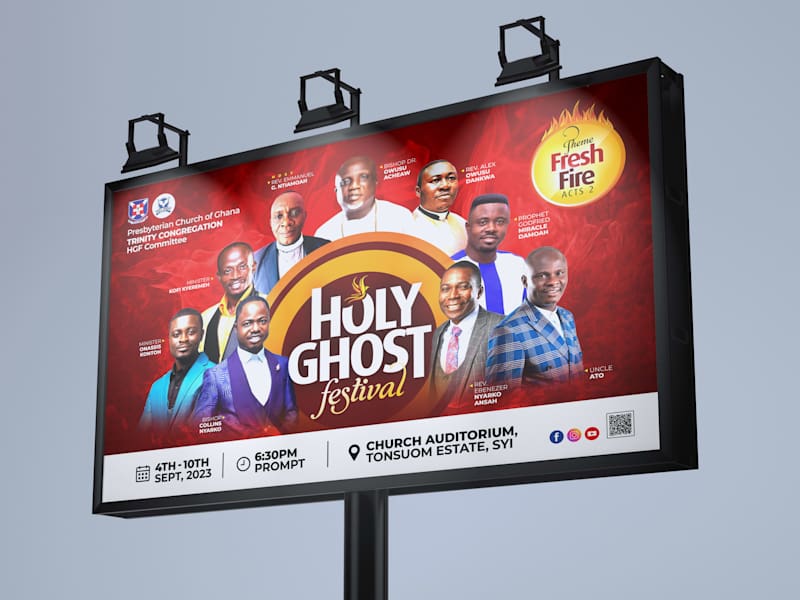 Cover image for Holy Ghost Festival Billboard Design 