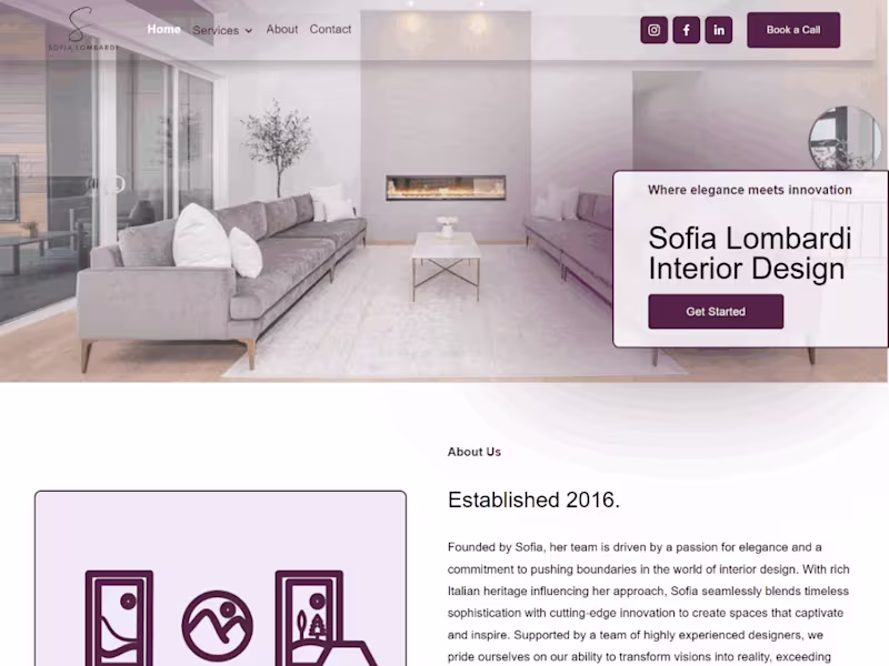 Cover image for Interior Design Squarespace Website