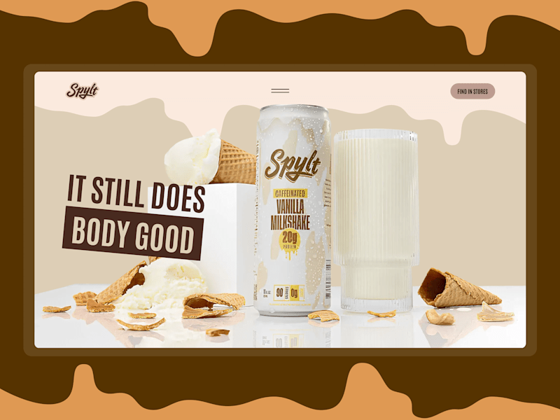 Cover image for Website Landing Page Design for – High-Protein Milkshake Brand