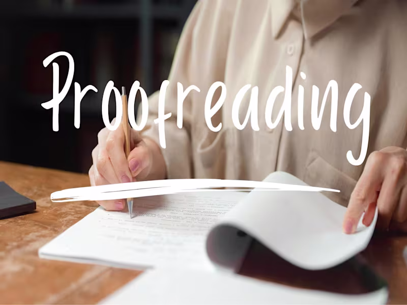 Cover image for Professional Proofreading and Editing for Flawless Results