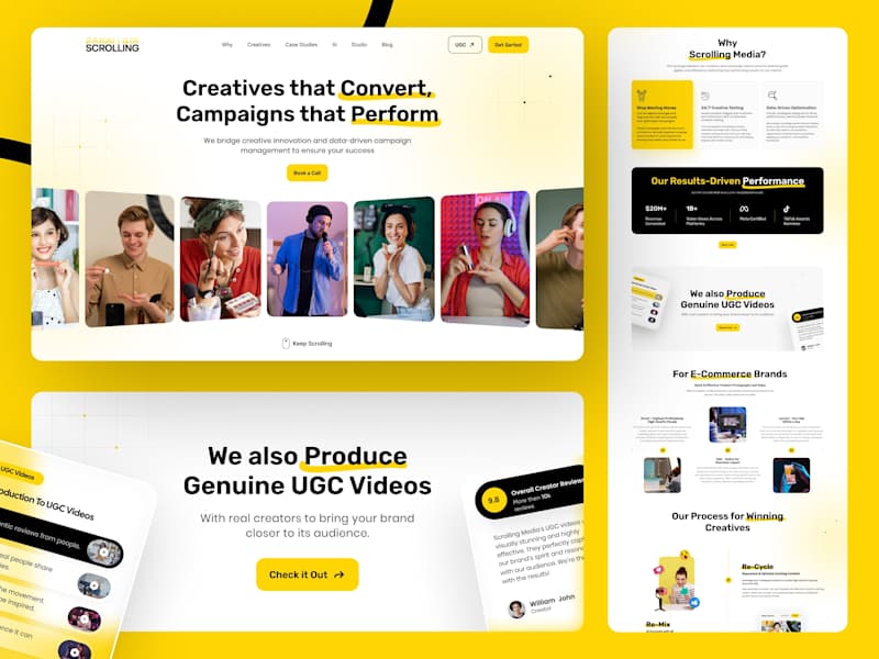 Cover image for Scrolling Media Landing Page Design